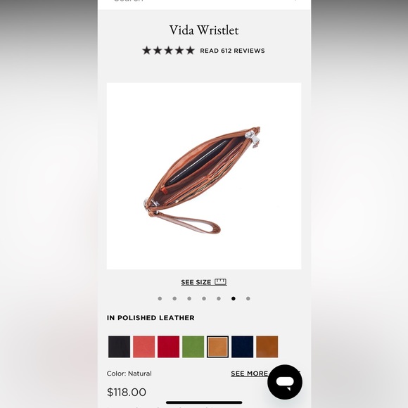 HOBO Vida clutch in Stone. Real leather. - Picture 6 of 8